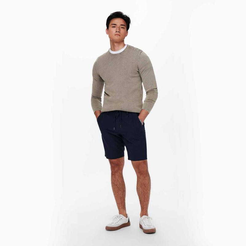 

Тонкий свитер с круглым вырезом и длинными рукавами, 100% хлопок Man ONLY & SONS