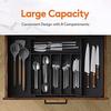 Plastic Cutlery Storage Tray Large Capacity Silverware Drawer Organizer Utensil Tray Set  for Home