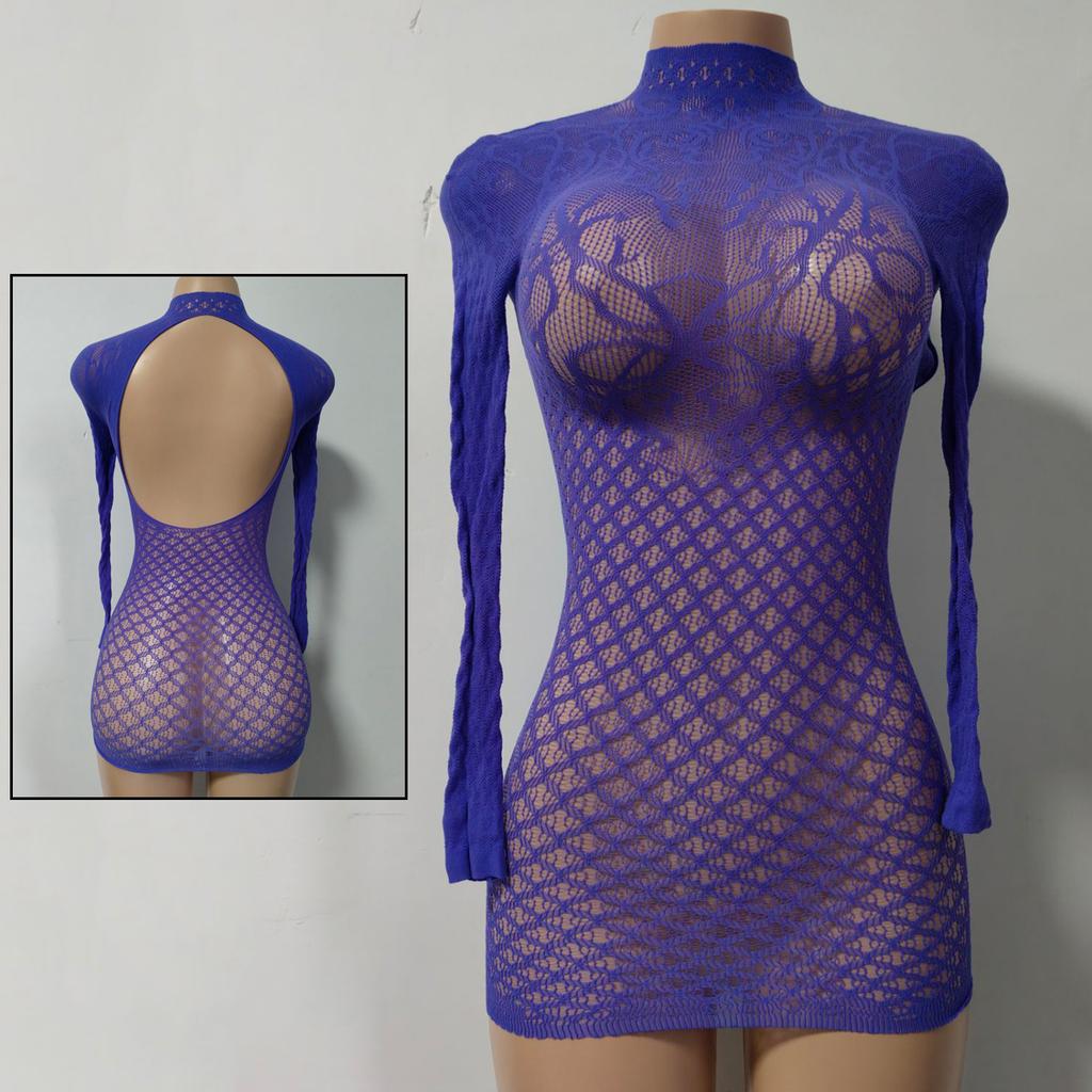 Erotic Underwear, Long Sleeves, Hip Skirts, Short Skirts, Hollow Backless Nets, Tights, 5577