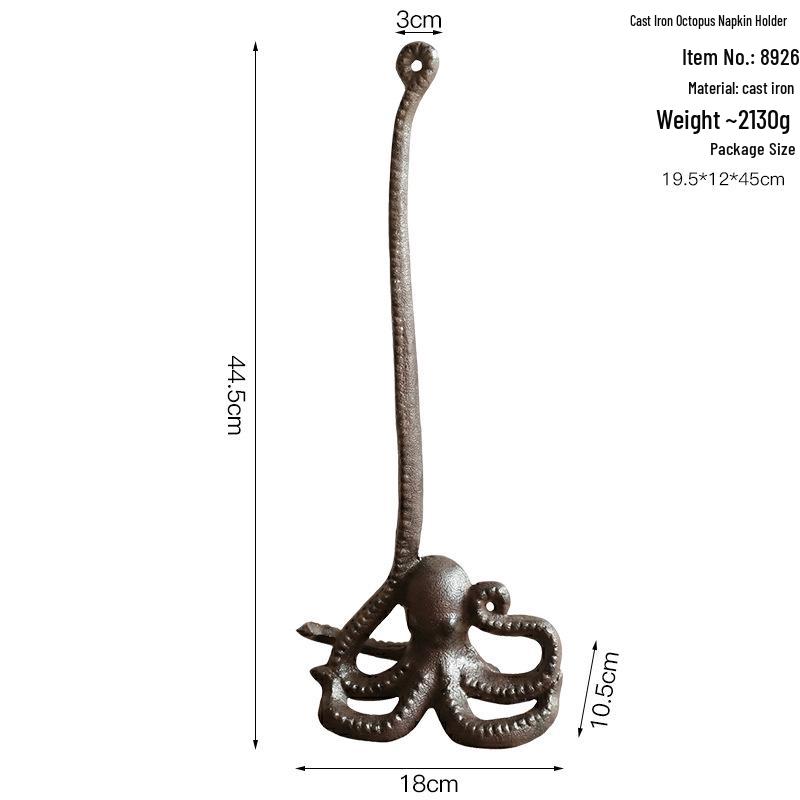 Nordic Cast Iron Paper Towel Holder for Restaurant and Kitchen Decor