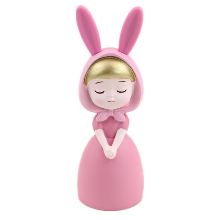 Korean Jade Rabbit Princess Cake Decoration - Cute Cartoon Ornament