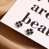 Black Four-Leaf Clover Stud Earrings For Women, Earrings Temperament Personality Simple And Versatile Earrings
