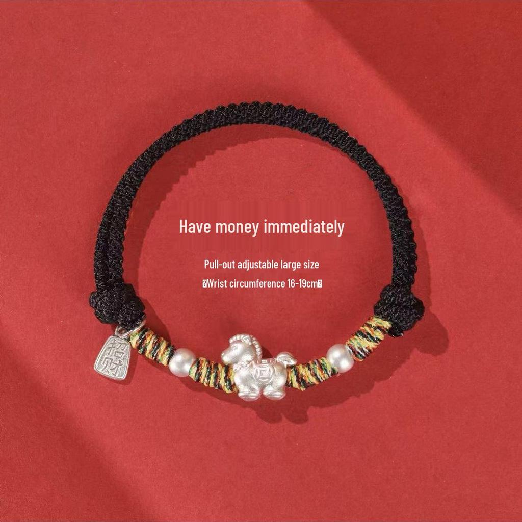 2026 Year of the Horse Red String Bracelet for Women - Woven Rope Gift for Girlfriend