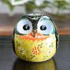 Waza no Kura Stylish Owl Figurine, Kutani Ware, Jade Owl, Black Glaze, Ceramic, Lucky Charm, High-End Brand Interior Object, Perfect for 60th, 70th, 7