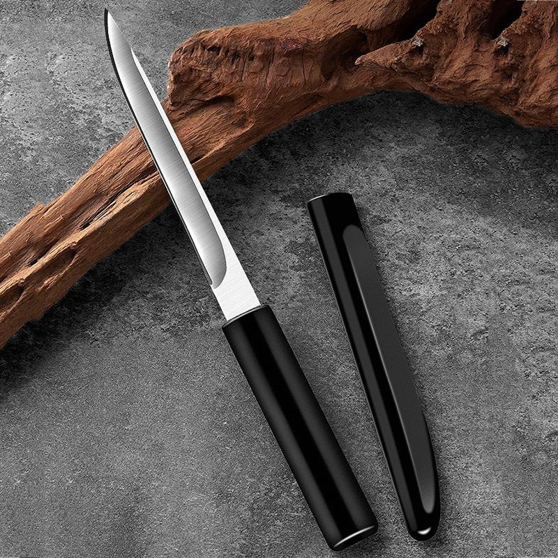 1Pc Portable Edc Pocket Knife Stainless Steel Sharp Fruit Knife Kitchen Steak Knife Barbecue Knife