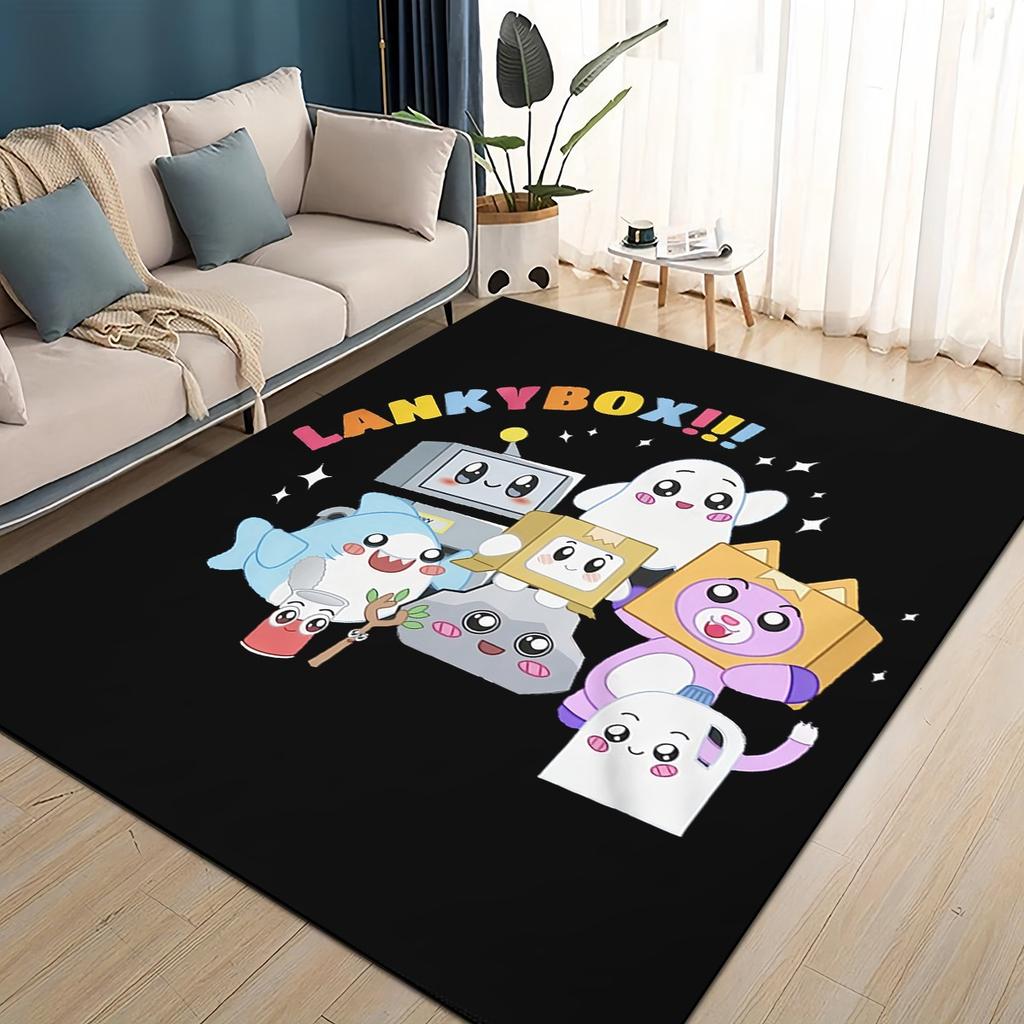 27 Style New Lankybox Boxy Foxy Rocky Cartoon Carpet Rug for Living Room Bedroom Home Sofa Decoration,kids Non-slip Floor Mat
