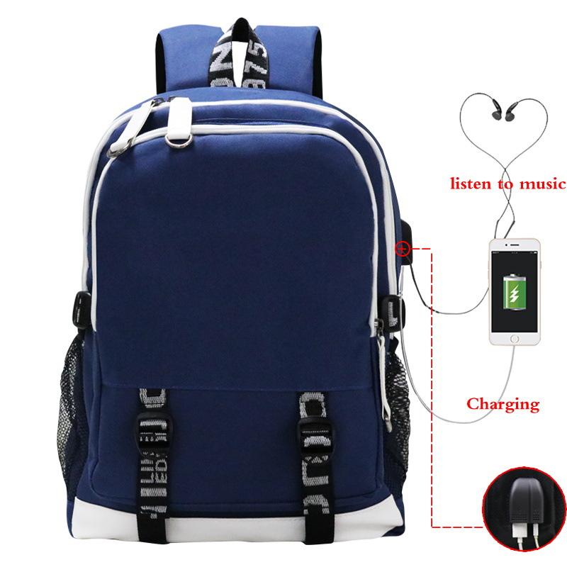 

USB interface, multi-functional backpack, heat transfer, heat transfer bag, blank light board, primary and secondary school student schoolbag average size