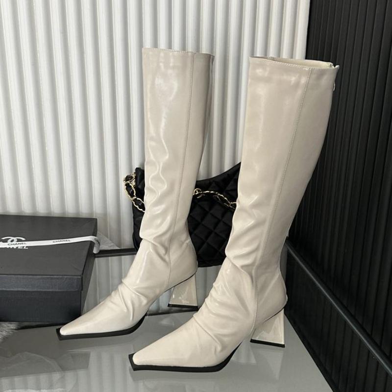 Fashion Designer 2025 Sexy Women High Boots Pointed Toe Knee High Heels Shoes Elegant New Winter Chelsea Fashion Boots Dress Party Pumps