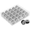 25Pcs Bobbin Set Black with Threads Case Boxed Pre‑Wound Bobbins Sewing Accessories