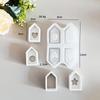 Pack of 2 Silicone House Molds Resin Crafting Moulds Ornament Molds Silicone Texture Suitable for Home Decorating