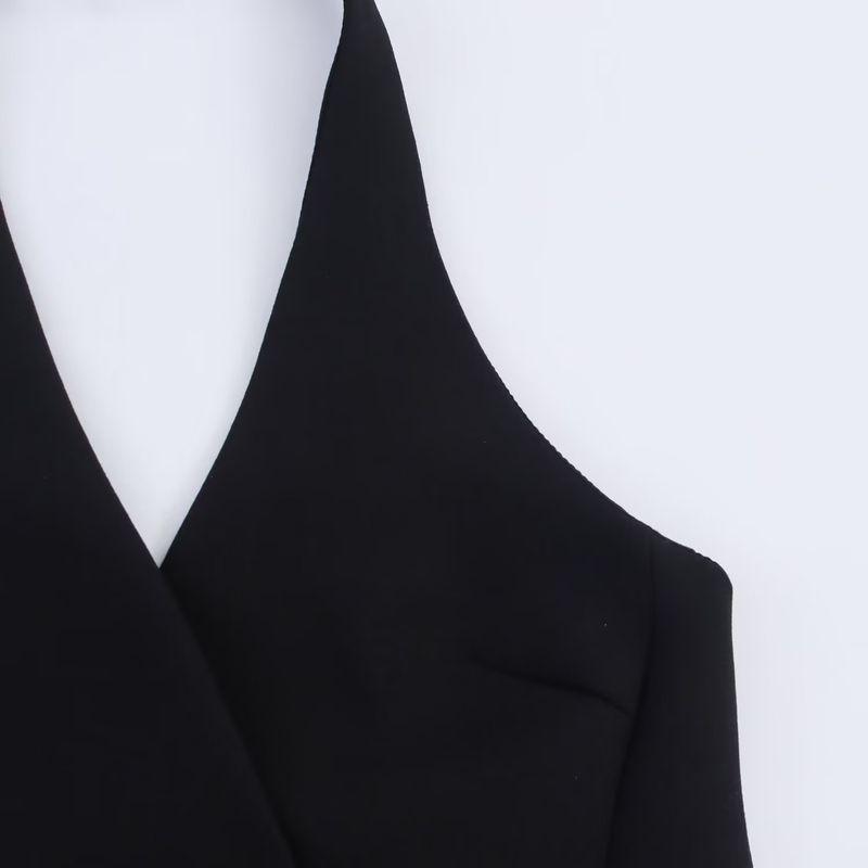 Kaslead New Women Clothes Western Style Fashion Neck Collar Mini Suit Dress 3608536