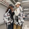 Schultasche neu ins trendig cool Rucksack große Kapazität Graffiti Rucksack lässig College-Student Mittelschüler Schultasche männlich