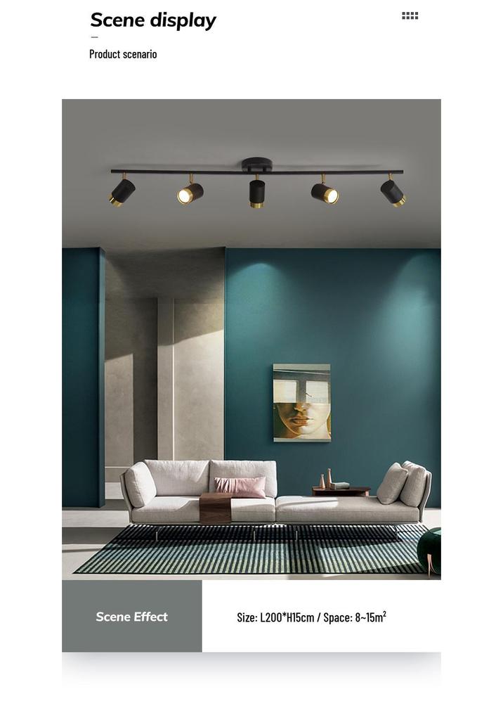Nordic LED Ceiling Spotlight for Bedroom, Living Room, Background Wall, and Cloakroom