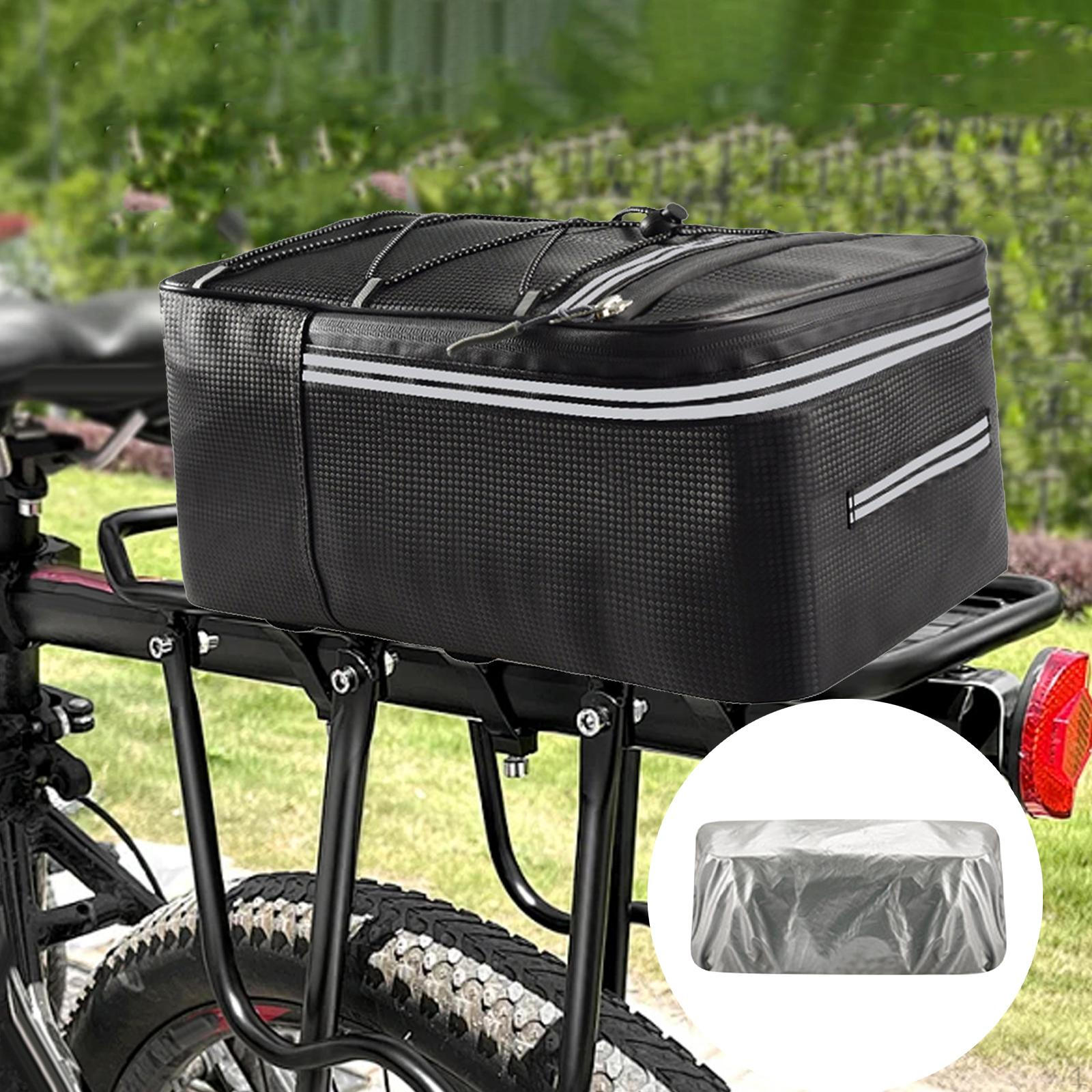 

Сумка для багажника велосипеда, водонепроницаемая сумка для седла из искусственной кожи на молнии 32cmx19cmx17cm 12L