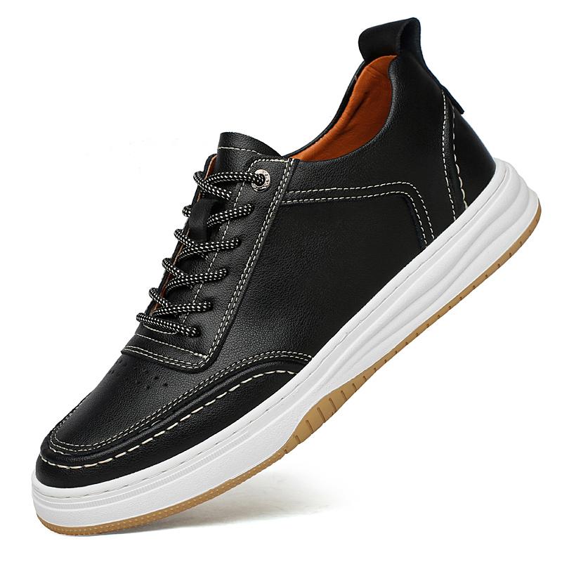 

Обувь из натуральной кожи, нескользящая, повседневная, универсальная, модная, мужская, оксфордская, спортивная, кроссовки, классические, мужские, бархатные туфли 44 чёрный