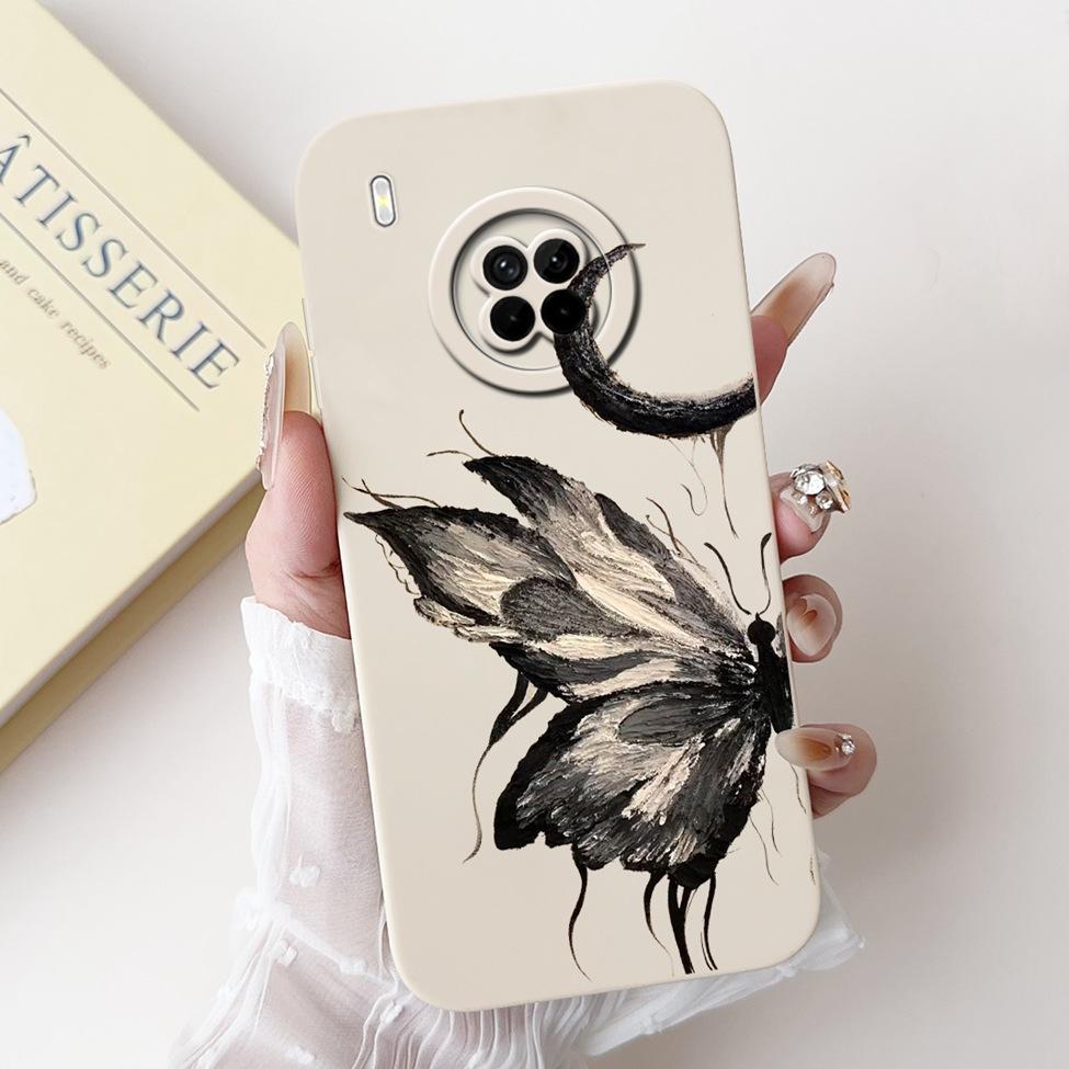 For Huawei Y9a Case Fashion Cute Cartoon Luxury Flowers Silicone Back Cover For Huawei Y9a Phone Case Shockproof Bumper FRL-L22