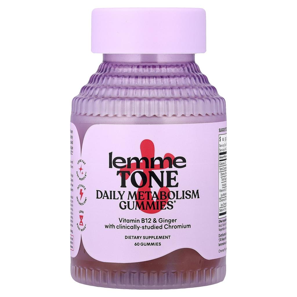 Lemme, Tone, Daily Metabolism Gummies, Watermelon Apple, 60 Gummies