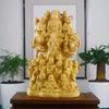 Wood Carving Eighteen Arhats Buddha Statue Buddhist Figures Home Living Room Office Wealth Luck Feng Shui Decor Buddha Wood