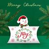 5PCS Merry Christmas Pillow Paper Box Handheld Portable Snack Candy Boxes Bags Santa Claus Small Christmas Gift Bag