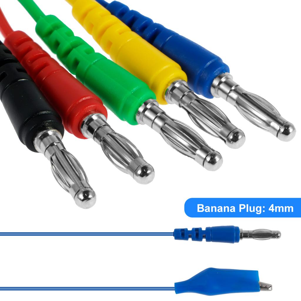 22/30PCS Multimeter Test Lead Kit 4mm Banana Plug To Alligator Clip Test Lead Probe Wire Piercing Probes 3 Different Angles