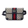 Ophidia Vintage Logo Srebrna Metka Czerwona I Niebieska Taśma Płótno I Skórzane Wykończenie Torba Na Ramię Crossbody Męskie torby Beżowy 674081-96IWN-4076