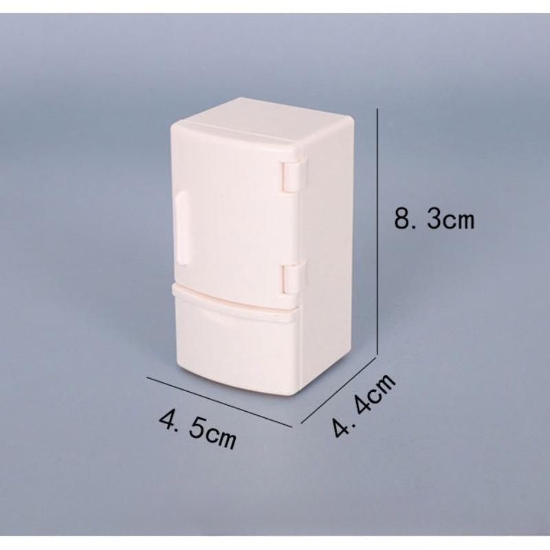 Dollhouse Miniature Refrigerator Simulation Playset For Kids - Themed Miniature Food Play & Pretend Toys Dollhouse Decoration