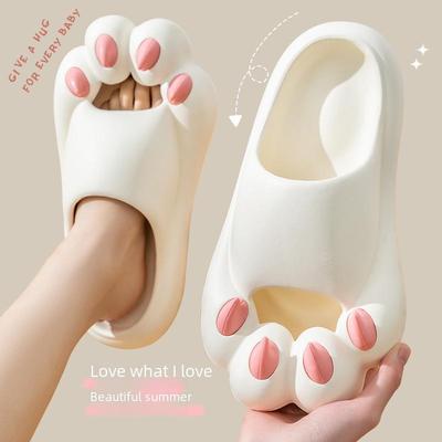 Zapatillas de Moda con Garra de Gato de Suela Gruesa para Mujer para Uso Interior y Exterior