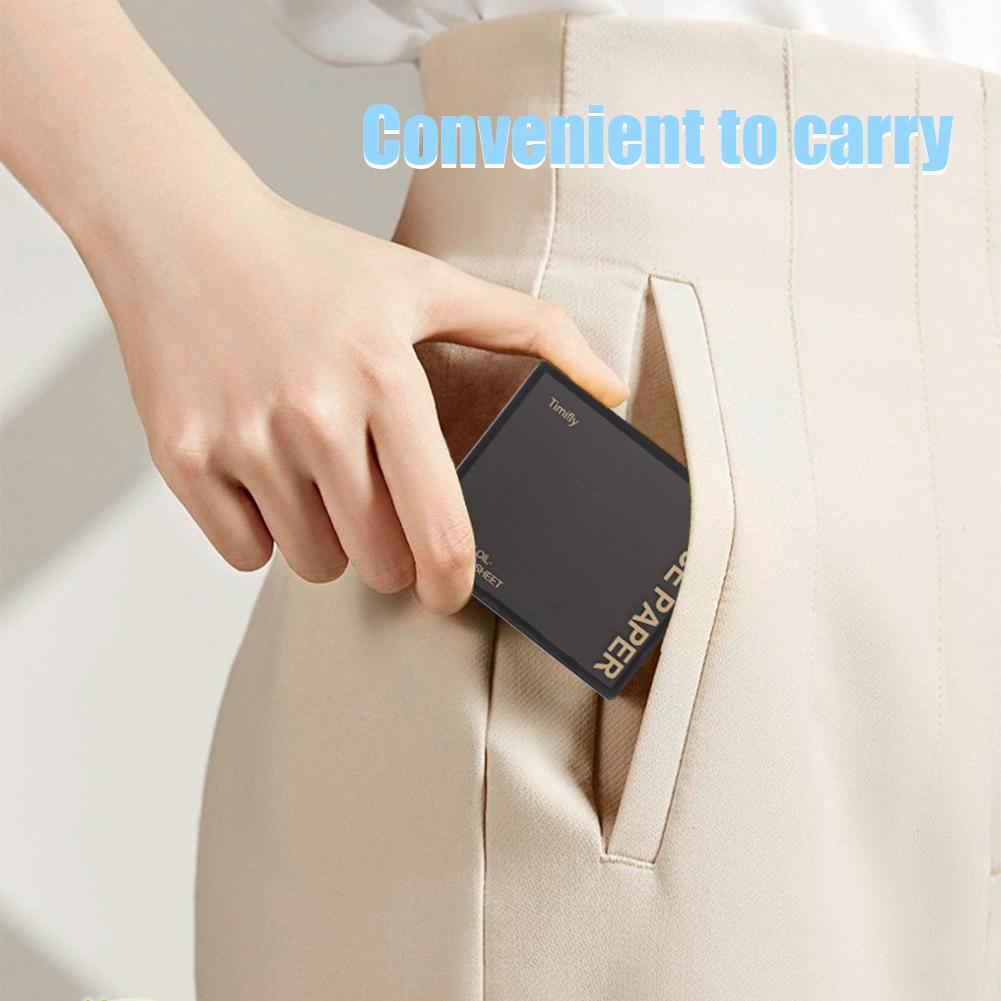 100pcs Facial Oil Blotting Paper with Mirror Powder Puff Oil Control Oil-absorbing Face Cleaning Beauty Makeup Tools Accessories