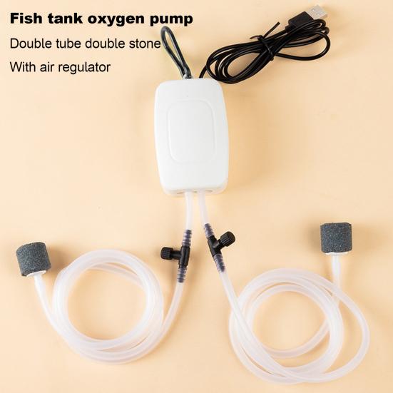 Mini Aquarium Air Pump Silent Energy Efficient Fish Tank Accessories Compact Portable USB Charging Oxygen Pump for Home Outdoor Fishing Oxygen Supply