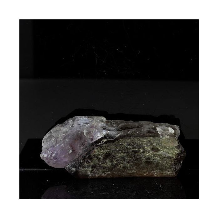 Pierres et Minéraux. Quartz sceptre fumé Améthyste. 186.0 ct. Massif du Mont-Blanc, France.