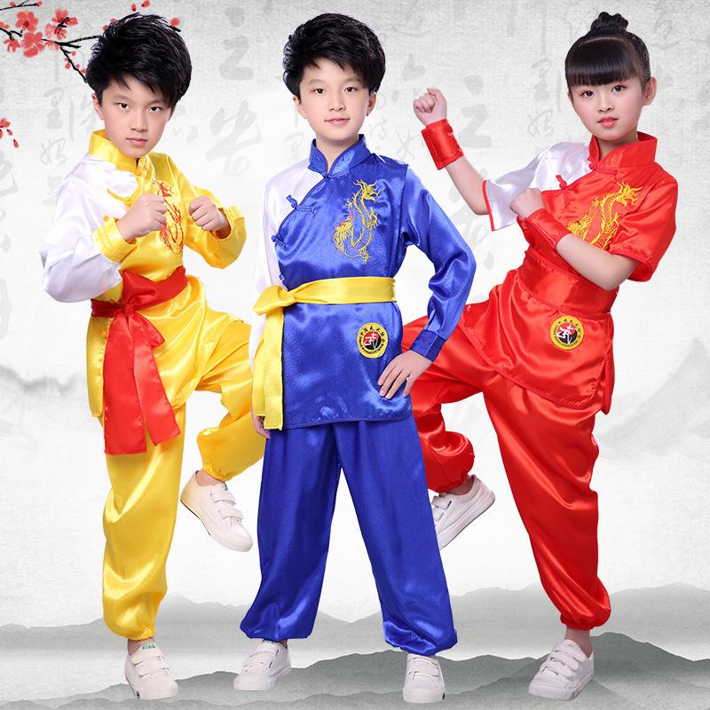 Children Suit Girl Wushu Suit Boy Tai Chi Performance Costume Sets Traditional Chinese Clothing Kid Kung Fu Martial Art Uniform
