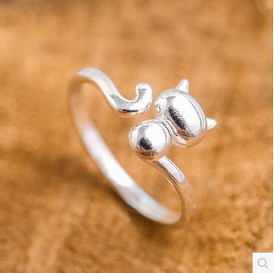 Korean Cute Cat Open Women's Ring