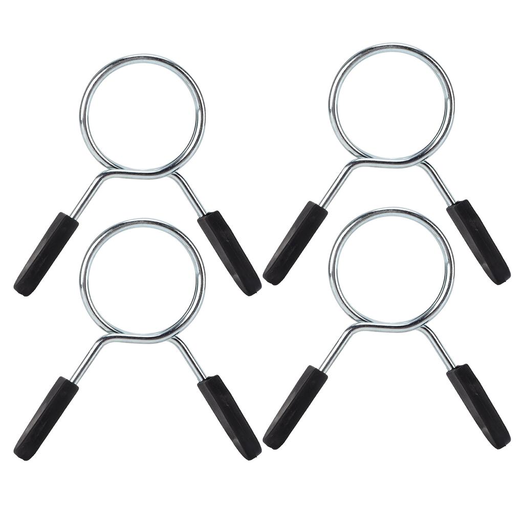 4Pcs Barbell Clamp Spring Collar Clip Gym Weight Dumbbell Spring Lock Standard Lifting Kit