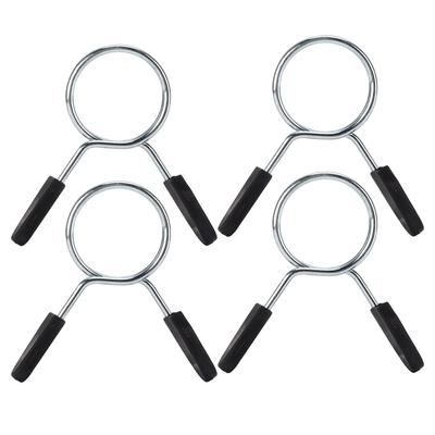 4Pcs Barbell Clamp Spring Collar Clip Gym Weight Dumbbell Spring Lock Standard Lifting KitInner Diameter 48mm (4 Pieces)