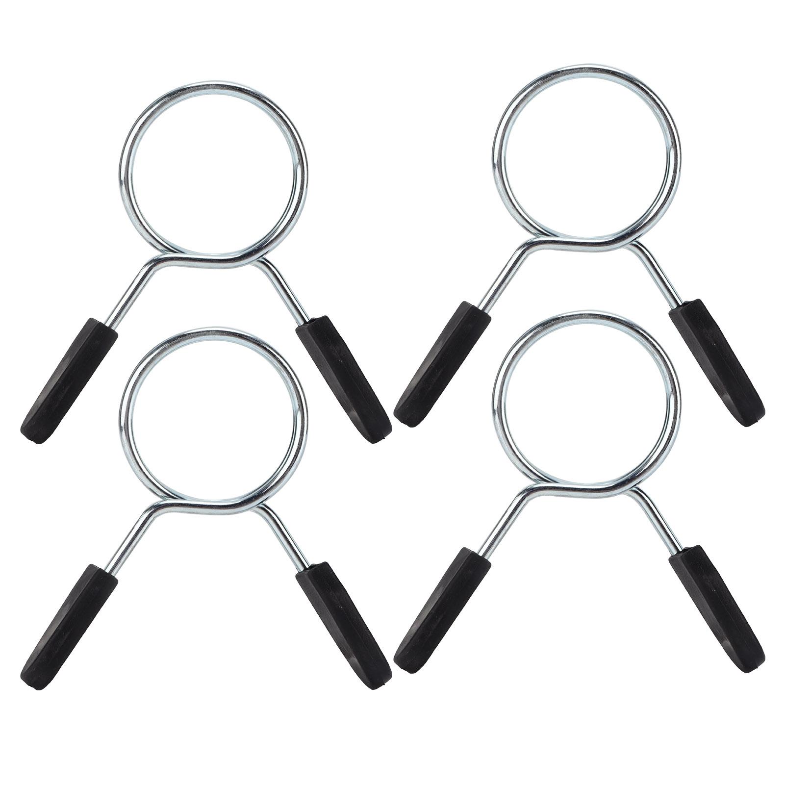 4Pcs Barbell Clamp Spring Collar Clip Gym Weight Dumbbell Spring Lock Standard Lifting Kit
