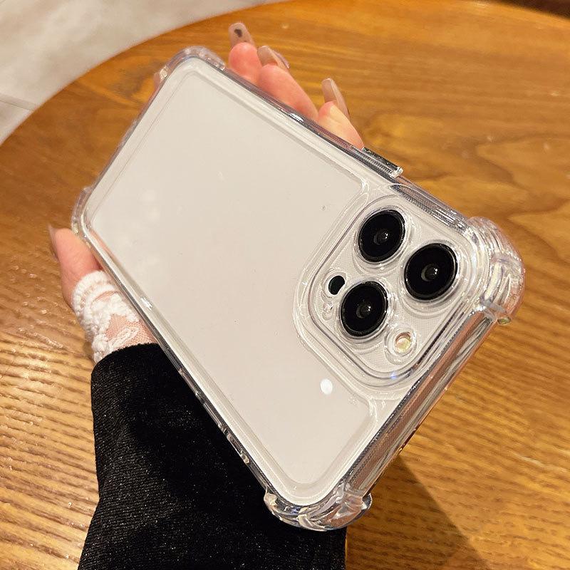 

Подходит для чехла для мобильного телефона iPhone16Pro Прозрачный Всесторонний Apple 15Max Четыре угла Защита от падения 13/12 Силиконовая защита X Apple 16Pro