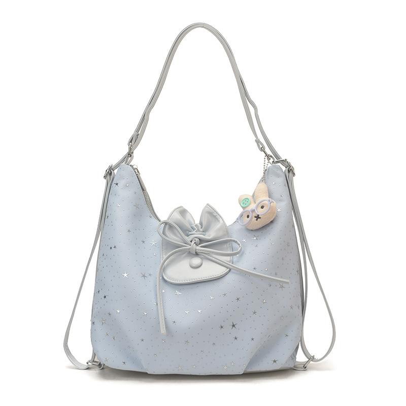 New Korean Star Polka Dot Handbag Multi-Functional Backpack Trendy Versatile Commuter Shoulder Armpit Bag