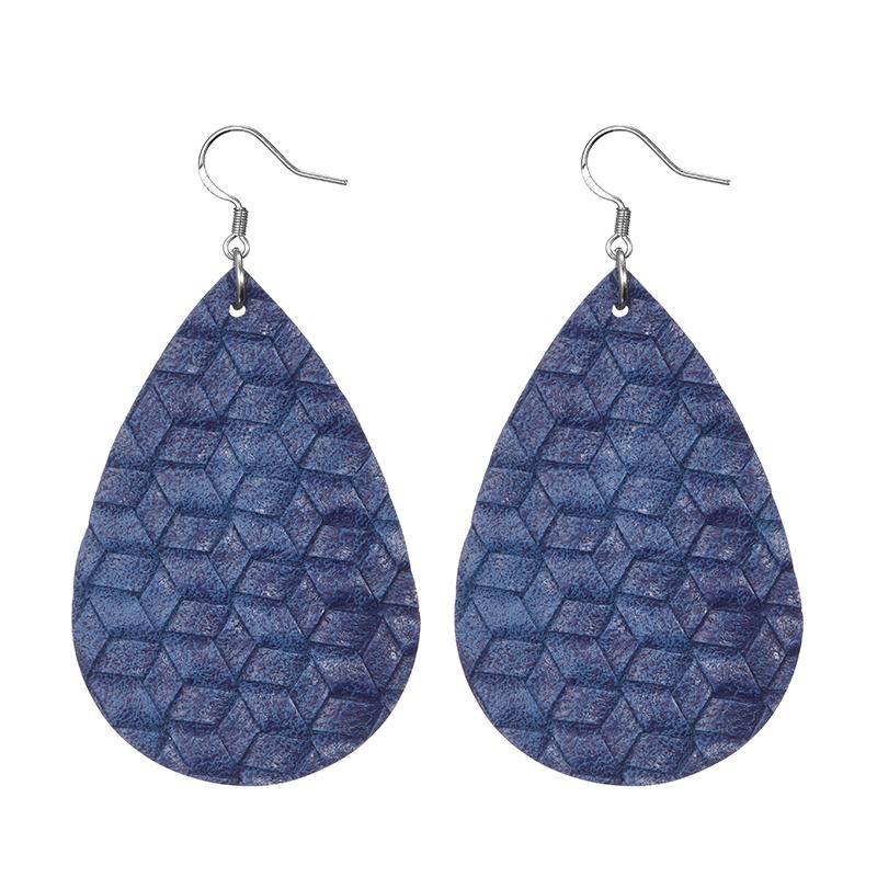 Fashion 29 Colors Teardrop Leather Earrings Lightweight Drop Earings Zircon Antique Dangle Earrings For Women Gifts Wholesale