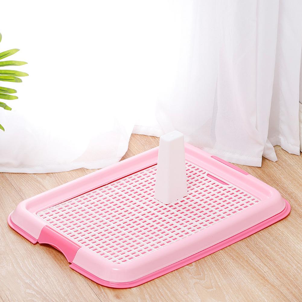 Double Layer Resin Pee Toilet Training Fence Tray with Column for Indoor Puppy Dogs
