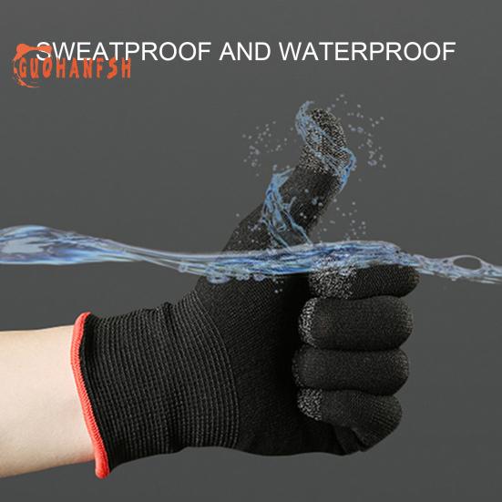 2Pcs Gaming Touch Screen Gloves Breathable Lightweight Warm Thin Sweat-proof Multifunctional Mobile Game Gloves