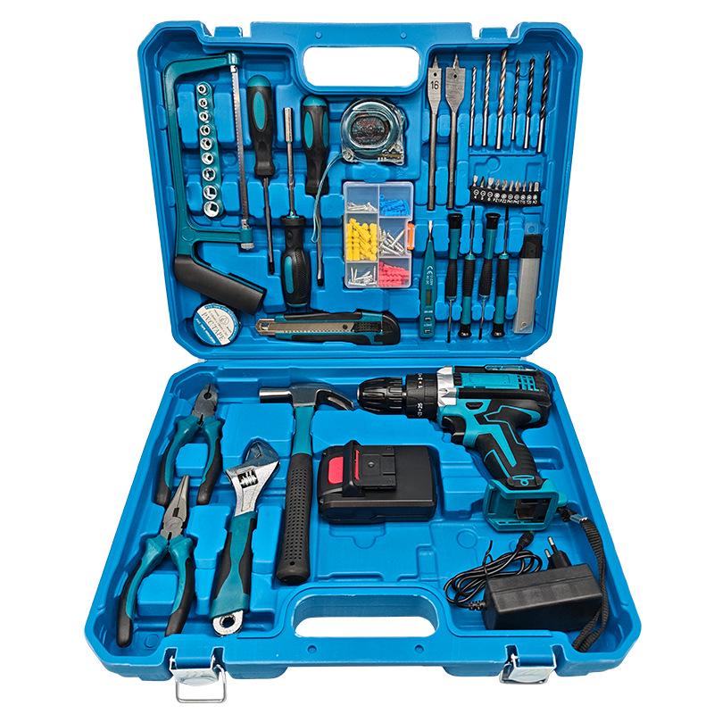 High-Power Cordless Lithium Drill & Multifunctional Electric Screwdriver Set