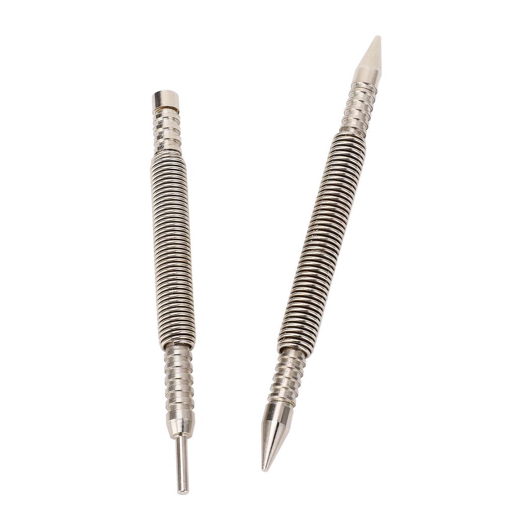 Dual Head Nail Setter and Hinge Pin Punch Set Bearing Steel Spring Nail Set for Wood Metal Plastic