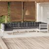 7-piece Garden Set with Cushions Pine Wood