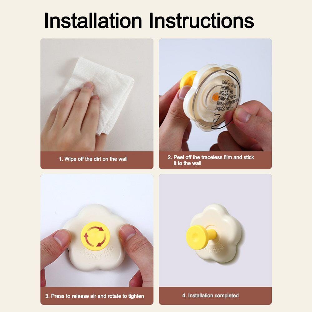 1/2Pcs Punch-Free Suction Cup Hook Heavy Duty Wall Mount Dopamine Adhesive Hooks Foldable Design Reusable Hanger Hooks