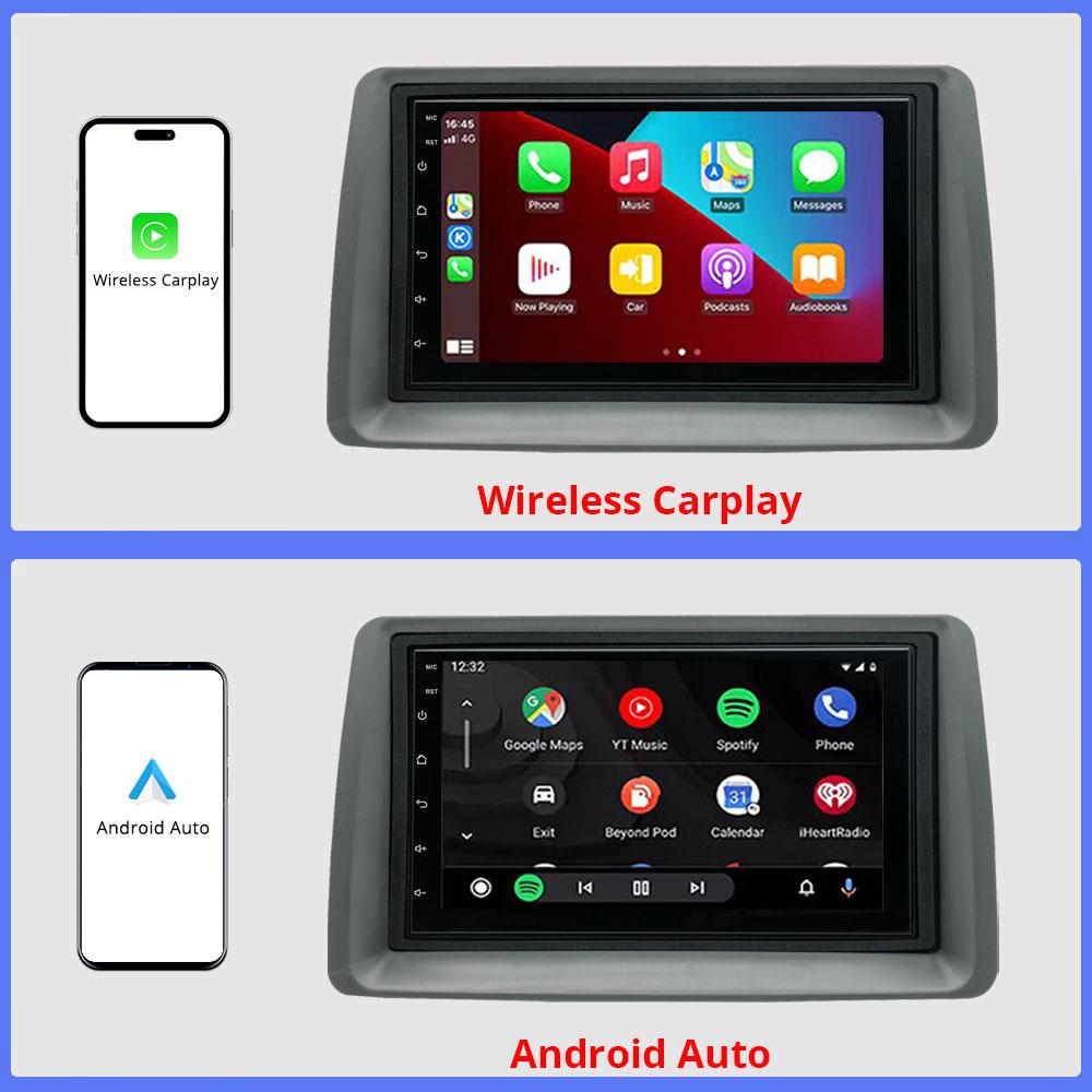 7Inch Android 13 GPS Car Multimedia Player For No DVD Fiat Panda 2003-2012 Wireless Carplay & Android Auto 4G WIFI BT 5.0 FM GPS