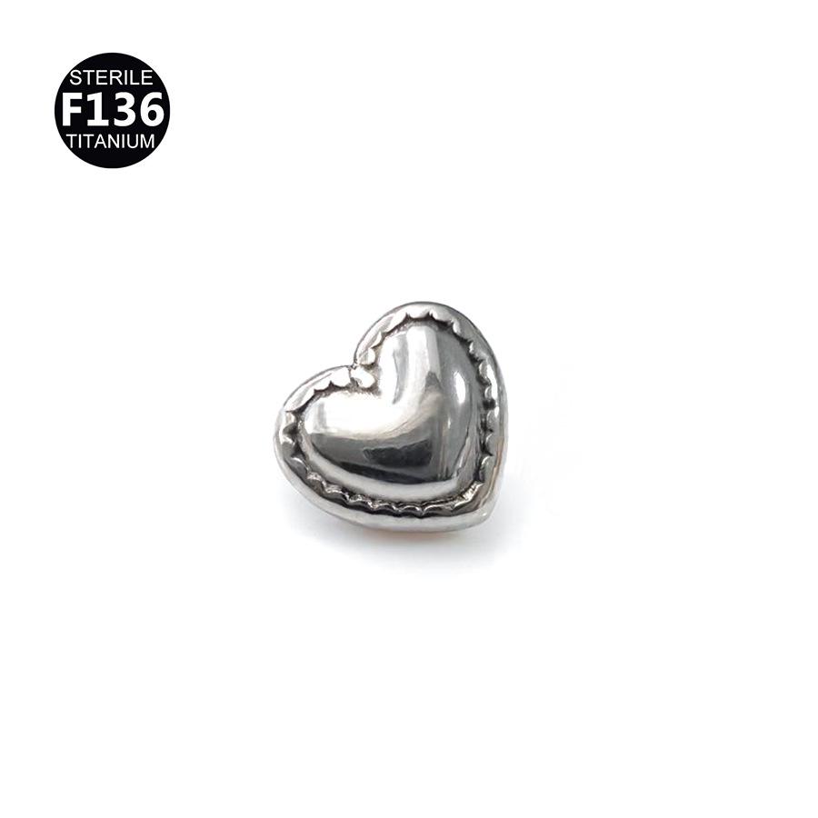 Titanium Fox Pigeon Heart Ear and Lip Cartilage Stud Jewelry