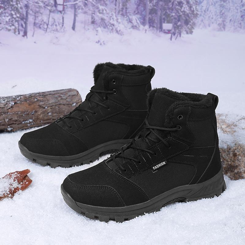 New Large Size Winter Skiing Waterproof Mountaineering Platform Climbing Breathable and Wear-resistant Men's Hiking Shoes