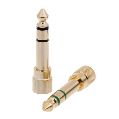 Convenient 6.35mm Male To 3.5mm Female Converter Connect Headphone Adapter 3.5 To 6.35 Plug