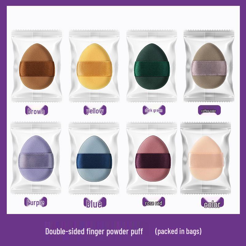 Mini Thumb Liquid Cushion Puff - Finger Foundation Makeup Sponge for Wet & Dry Use with Free Gift