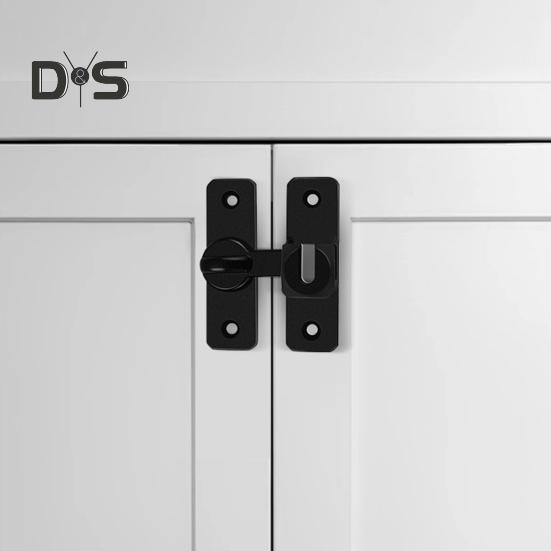 Barn Door Lock Simple Installation Anti-Theft Heavy Duty Bar Gate Latches Safety Slide Door Lock for Bathroom Garden
